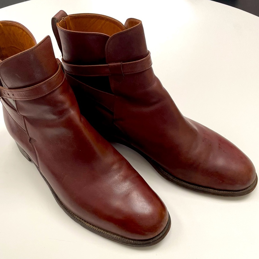 Vintage Salvatore Ferragamo handmade Studio Chelsea Leather mens boots US 9.5